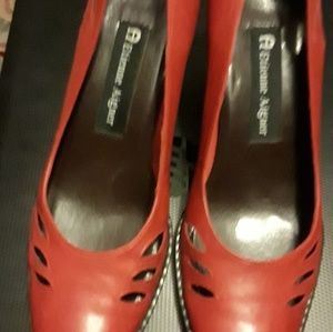 Etiene Aiger red high heel shoes size 6